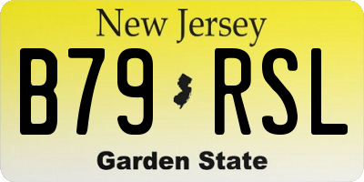 NJ license plate B79RSL