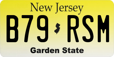 NJ license plate B79RSM