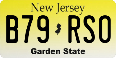 NJ license plate B79RSO