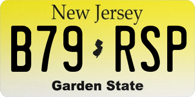 NJ license plate B79RSP