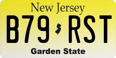 NJ license plate B79RST