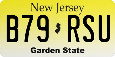 NJ license plate B79RSU