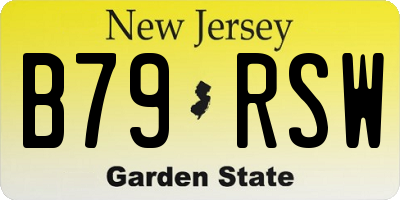 NJ license plate B79RSW