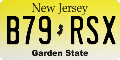 NJ license plate B79RSX