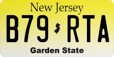 NJ license plate B79RTA