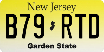 NJ license plate B79RTD