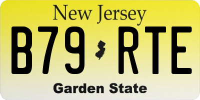 NJ license plate B79RTE