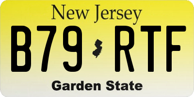 NJ license plate B79RTF