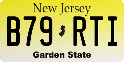 NJ license plate B79RTI