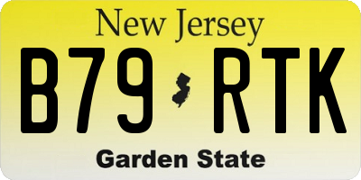 NJ license plate B79RTK