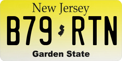 NJ license plate B79RTN