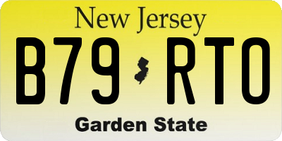 NJ license plate B79RTO
