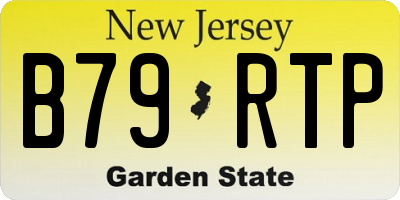 NJ license plate B79RTP