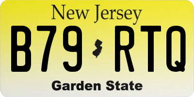 NJ license plate B79RTQ