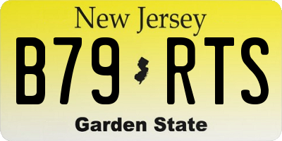NJ license plate B79RTS