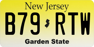 NJ license plate B79RTW