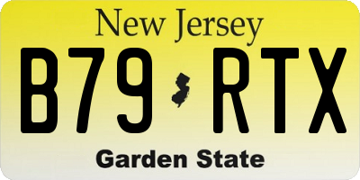 NJ license plate B79RTX