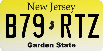 NJ license plate B79RTZ