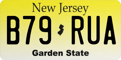 NJ license plate B79RUA