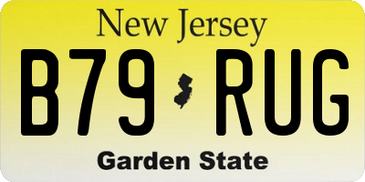 NJ license plate B79RUG