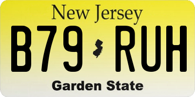 NJ license plate B79RUH