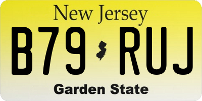 NJ license plate B79RUJ