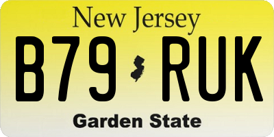 NJ license plate B79RUK