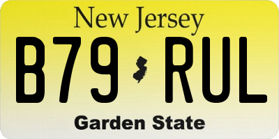 NJ license plate B79RUL
