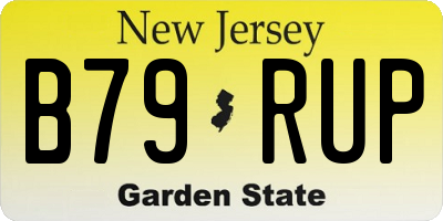 NJ license plate B79RUP