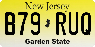 NJ license plate B79RUQ