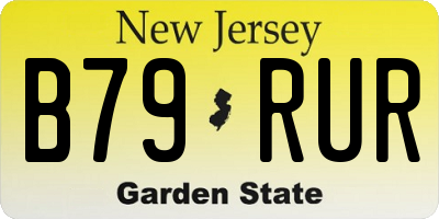 NJ license plate B79RUR