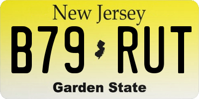NJ license plate B79RUT