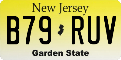 NJ license plate B79RUV