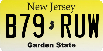 NJ license plate B79RUW