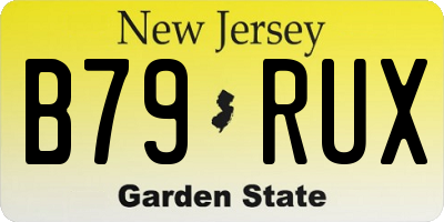 NJ license plate B79RUX
