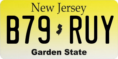 NJ license plate B79RUY
