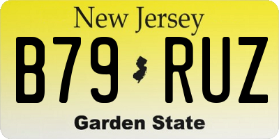 NJ license plate B79RUZ