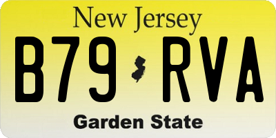 NJ license plate B79RVA