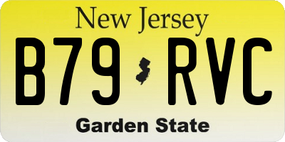 NJ license plate B79RVC