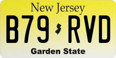 NJ license plate B79RVD