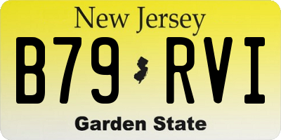 NJ license plate B79RVI
