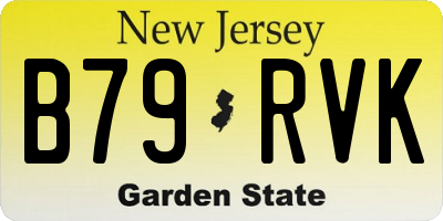 NJ license plate B79RVK