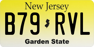 NJ license plate B79RVL