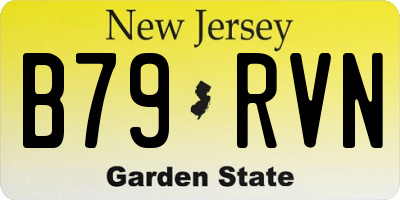 NJ license plate B79RVN