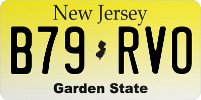 NJ license plate B79RVO