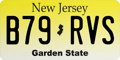 NJ license plate B79RVS