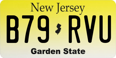 NJ license plate B79RVU