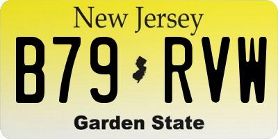 NJ license plate B79RVW