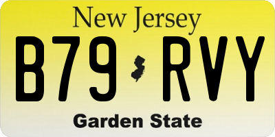 NJ license plate B79RVY