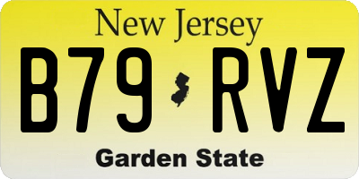 NJ license plate B79RVZ